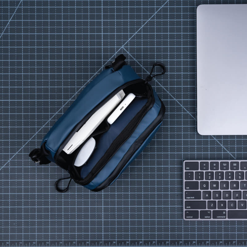 Tech Bag Large in Aegean Blue - Image 3