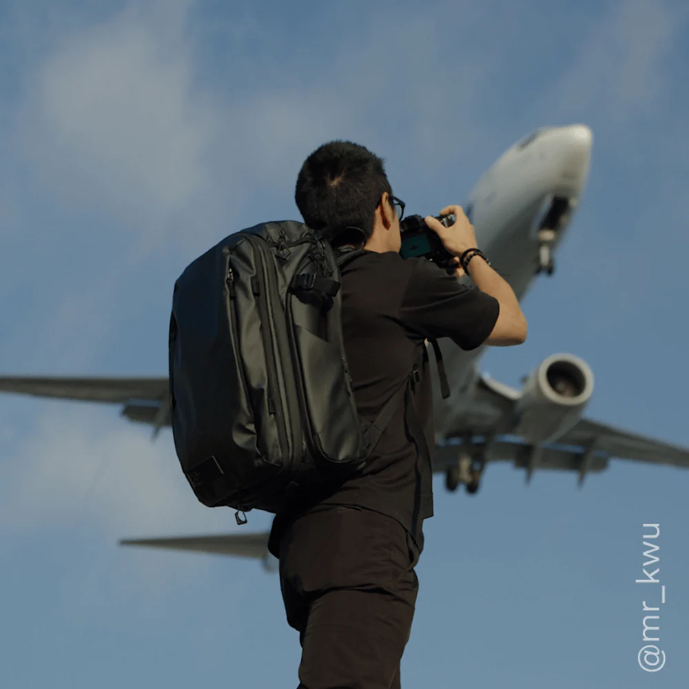 TRANSIT Travel Backpack 35L in Black - Image 8